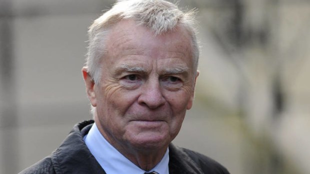 Max Mosley, former F1 chief, arriving at the Leveson Inquiry in central London.