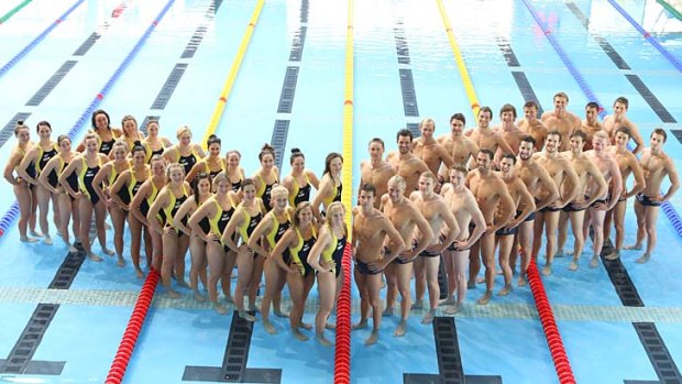The Australian swimming team at the London Olympics.