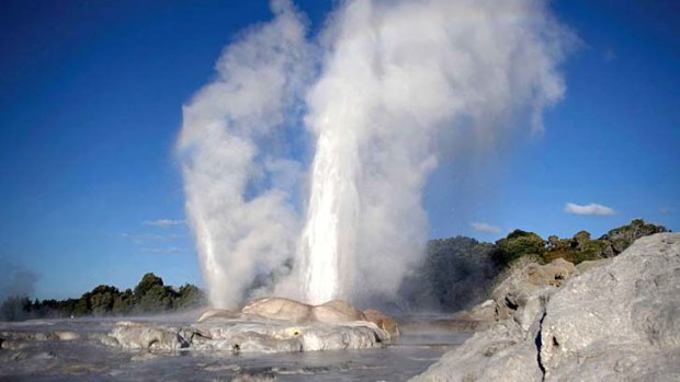 Nostril-assault: Despite the pungent odour of rotten egg, Rotorua geothermal field in New Zealand also provides tourists with some pretty amazing sights.