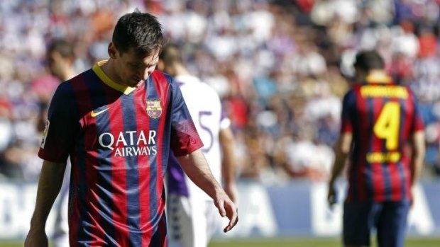 Lionel Messi during the loss to Valladolid last weekend.