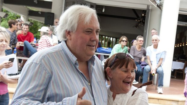 Clive Palmer was a popular man at the Fairfax Festival at his Palmer Coolum Resort.