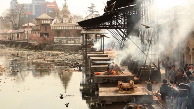 Vanishing tradition ... Hindu cremation ghats at the Pashupatinath Temple in Kathmandu will be replaced with a modern electric crematorium.