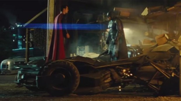 Clash of titans: The Man of Steel confronts the Dark Knight in the trailer for <i>Batman v Superman: Dawn of Justice</i>.