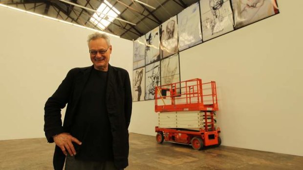Selfie show: Mike Parr at Sydney's Anna Schwartz Gallery, where his self-portraits are being installed.