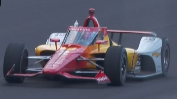 Josef Newgarden's last lap pass for Indy 500 win