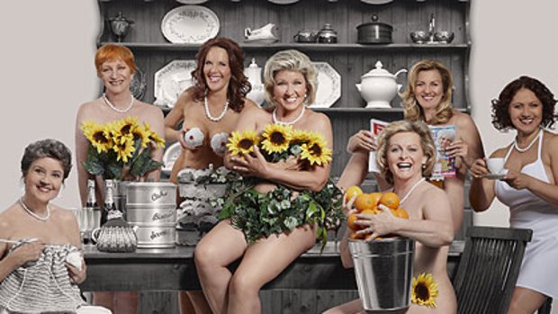 Heavy-handed and hammy ... the cast of the Australian theatrical production of Calendar Girls.