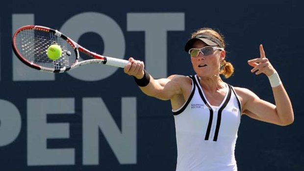 Leading the charge ... Samantha Stosur competing in the US this week.