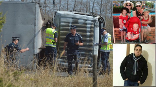 Jobandeep Singh Gill (right) is facing charges over the crash last Friday that killed four members of the Beckett family (top).