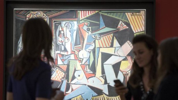 Pablo Picasso's <i>Les femmes d'Alger (Version 'O')</i> (Women of Algiers) on display at Christie's New York. 
