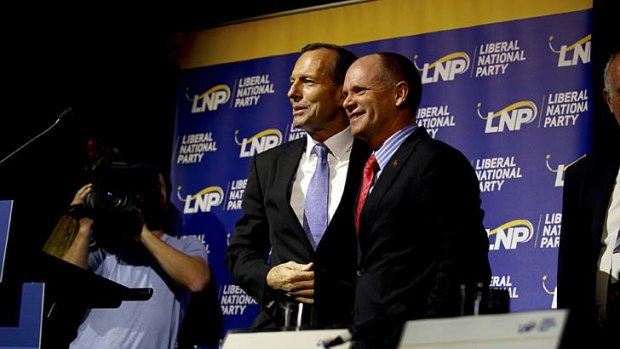Closing in on both sides: Queensland Premier Campbell Newman will be under immense pressure from both Tony Abbott and parents to make a decision on Kevin Rudd's Gonski reforms.