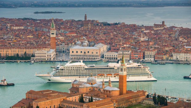 Viking Ocean Cruises' third ship, Viking Sky, is almost-identical to its Viking Sea seen here in Venice.