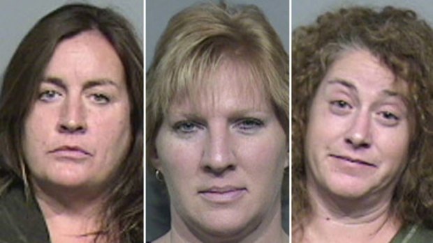 Accused ... (from left to right) Therese Ziemann, Wendy Sewell and Michelle Belliveau.