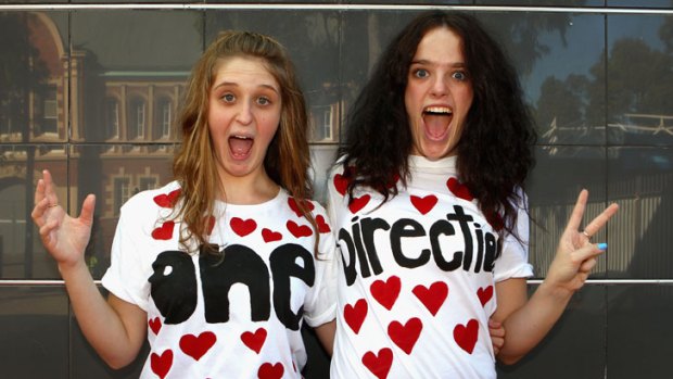 After all, it's all about the fans ... part of the One Direction cheer squad in Sydney last year.