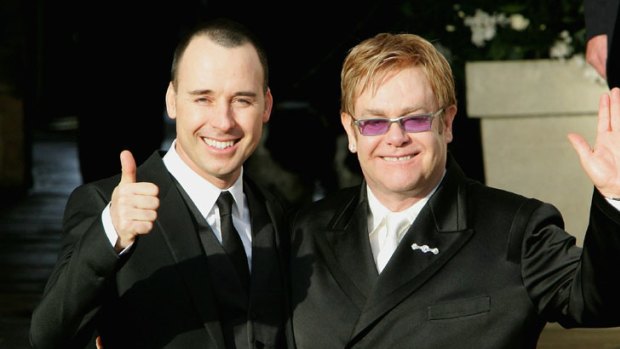 On the list ... Elton John and partner David Furnish.