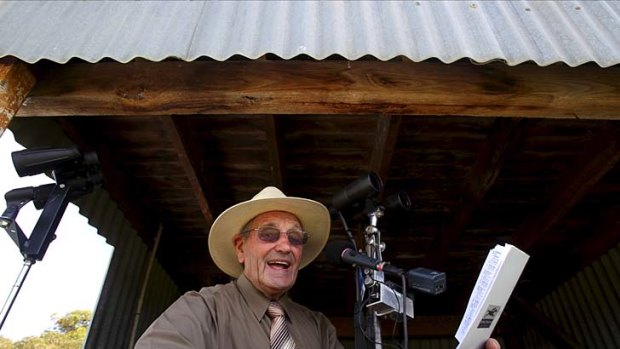 Jack Styring in the last of his 63 years of country calling, at Yea earlier this year.