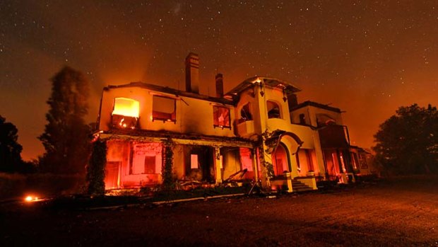 Carngham Station, destroyed in the fires.