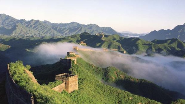 Eastern rise ... the Great Wall.