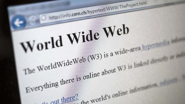 A 1992 copy of the world's first web page. 
