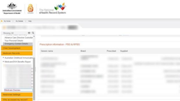 E-health records, including prescription drugs, are also accesible using my.gov.au.