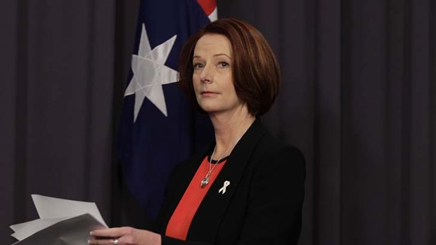 Prepared to put herself at odds with the Labor party ... Julia Gillard.