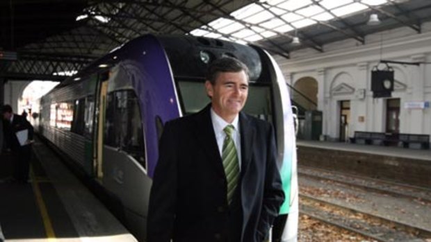 Premier John Brumby will today outline plans for more than 70 new trains and 50 trams.