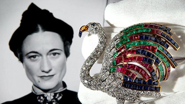 The jewellery collection of Wallis Simpson comprises 20 pieces, including a Cartier flamingo diamond clip.