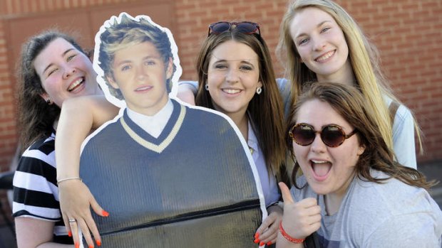One Direction fans before the group's Adelaide concert this week.