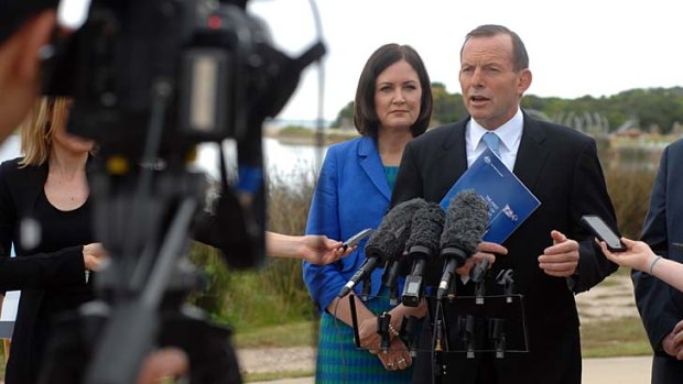 Prime Minister Tony Abbott in Anglesea on Monday.