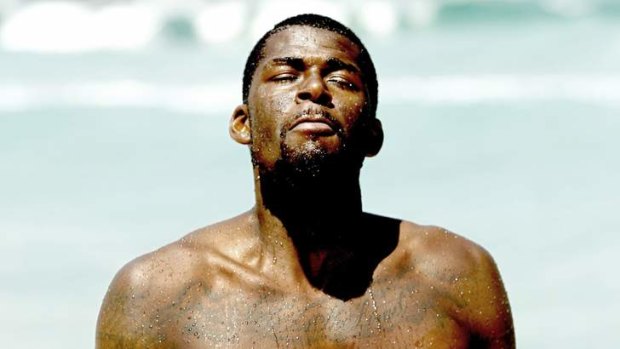Cool dude: Perth Wildcats' US import James Ennis at Bondi Beach on Friday.