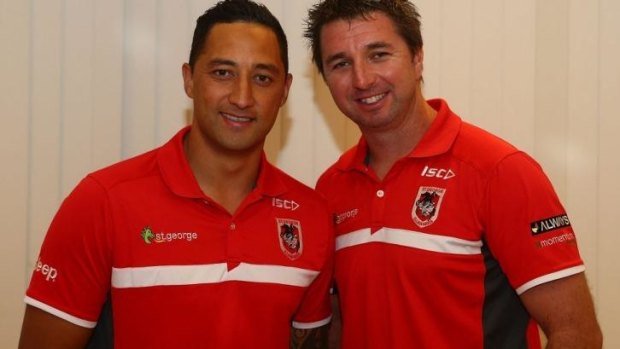 Changing times: Steve Price, pictured with Benji Marshall earlier this month.