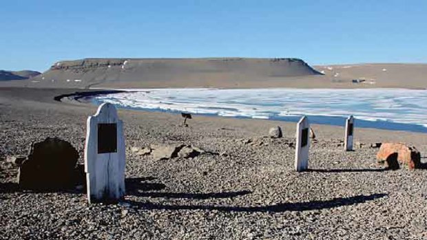 Beechey Island where three graves belonging to crew of Sir John Franklin’s ill-fated expedition in 1845.