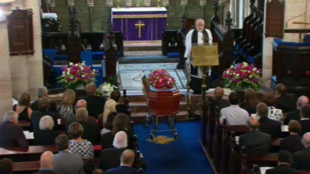 Peter Harvey's funeral at St Marks Church in Darling Point.