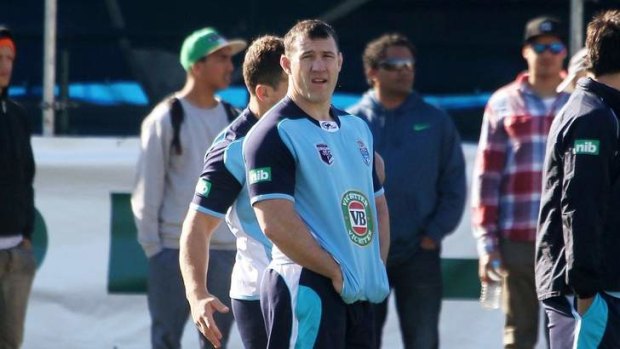 Blow: NSW skipper Paul Gallen has lost his battle to be fit for Wednesday's Origin decider.