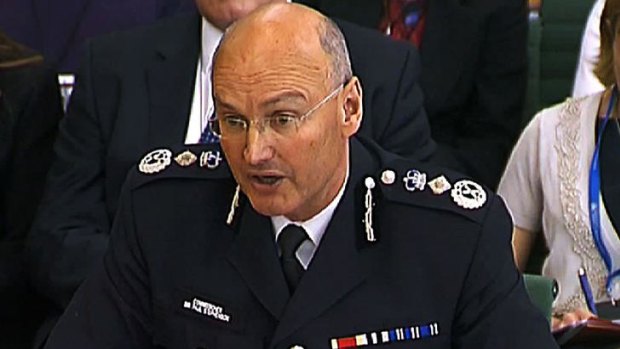 Under pressure: Departing London Metropolitan Police chief Sir Paul Stephenson appearing before a parliamentary hearing into the News of the World phone hacking scandal.