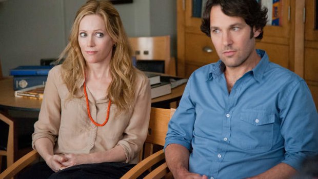Forever young ... Paul Rudd as Pete and Leslie Mann as Debbie, the bickering couple facing a few home truths.