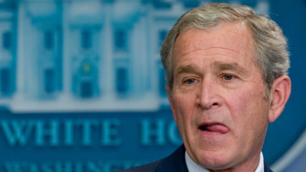 Mr Bush mounts an emotional defense of his record.