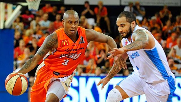 Ayinde Ubaka (left) is set to move to Melbourne on a two-year deal with the Tigers.