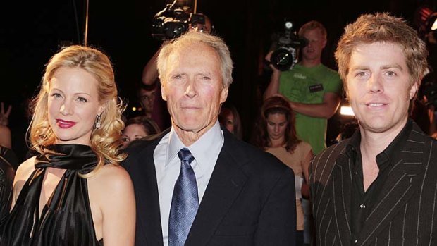 Clint Eastwood with his children Alison, who is an actor and film director, and Kyle.