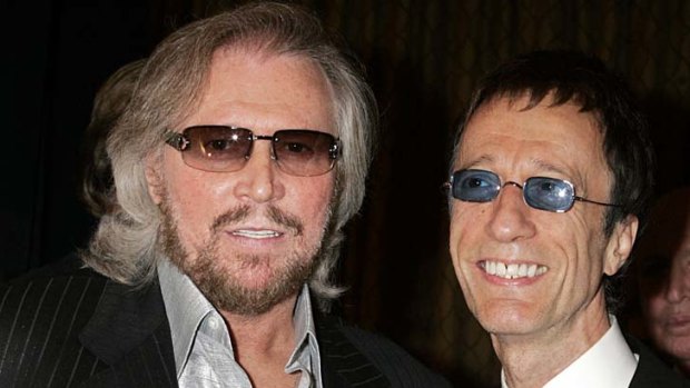 Barry Gibb (left) and brother Robin at a 2007 BMI Icons event in Beverly Hills, California.