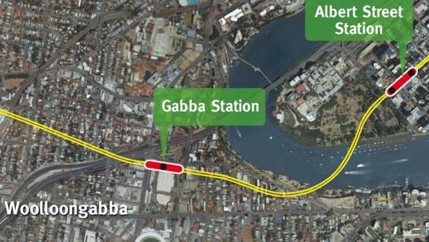 The government's planned cross-river rail project includes new stations at Wooloongabba and Albert Street.
