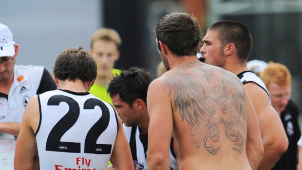 Collingwood's Travis Cloke stood out yesterday, even though he didn't play very well.