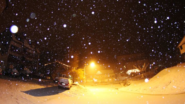 The white stuff ... Snow at Falls Creek.