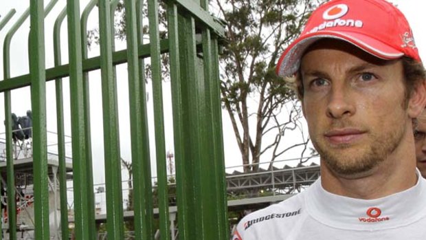 Jenson Button ... his driver sped away from gunmen.