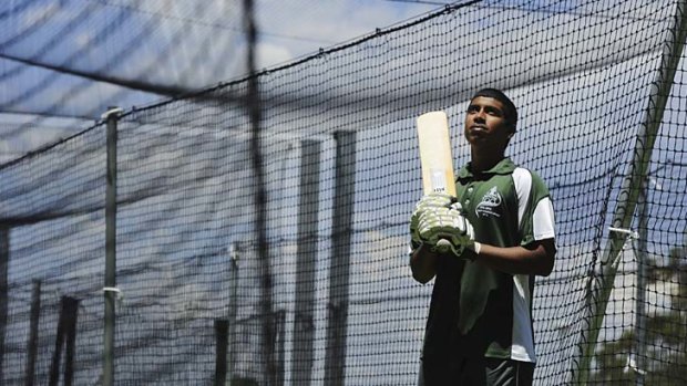 In the middle &#8230; Danul Dassanayake, 16, is playing first grade for Mosman until he resumes for the Trinity first XI after the school holidays.
