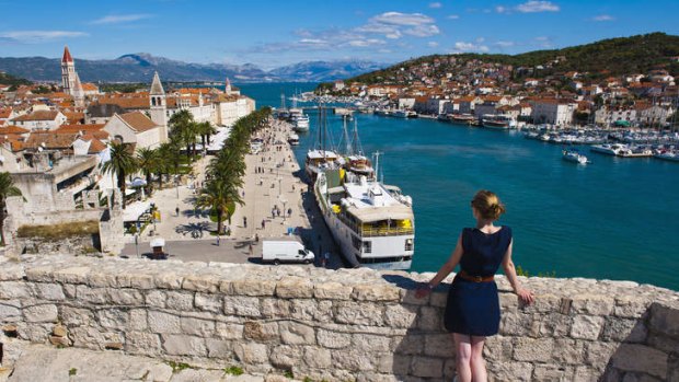 Launch point: The view from Kamerlengo Fortress over Trogir, a UNESCO World Heritage Site on the Dalmatian Coast.