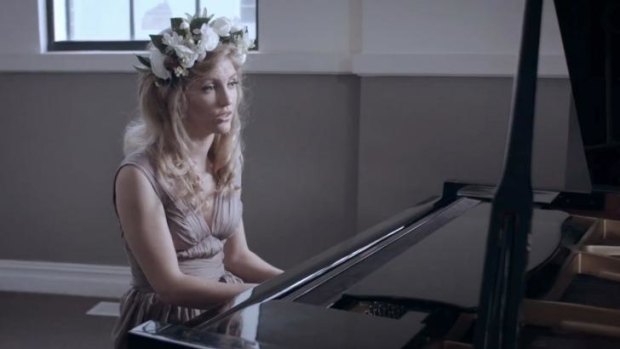 Still from the video clip for Goldheist's <i>The Camellia Tree</i>, written for Malcolm Fraser and performed by his granddaughter Hester Fraser.