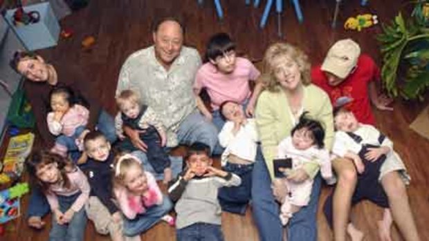Byrd and Melanie Billings, pictured here with their children in 2005, were killed at their Florida home.