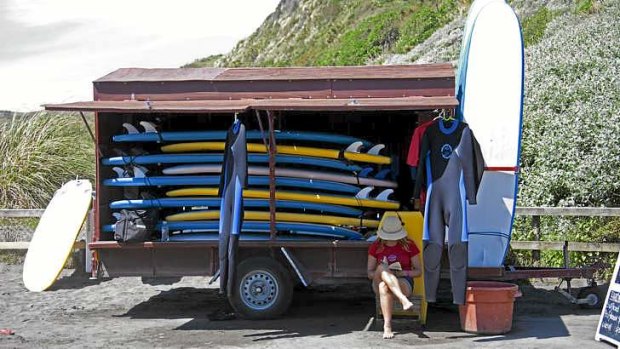 Maid in the shade: Surf Dames hosts luxury surf camps at Raglan in New Zealand.
