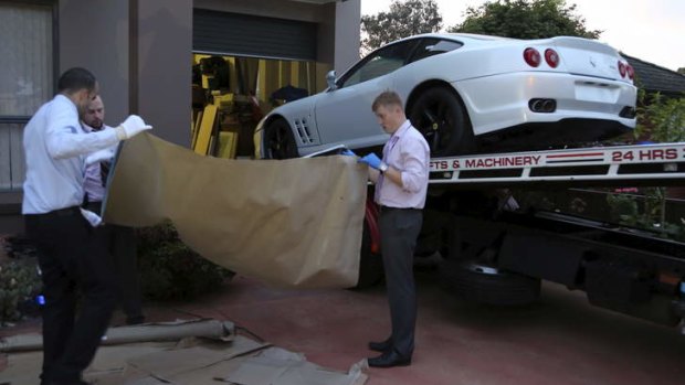 Car discovery: The stolen Ferrari whose owner is unknown.