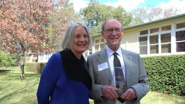 National Institute for Mental Health Research director Professor Kathy Griffiths with Professor Scott Henderson.